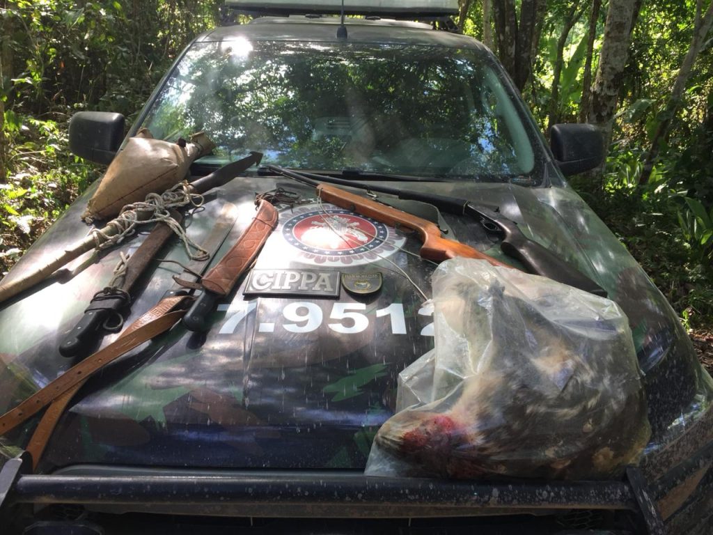 CIPPA prende caçadores em flagrante próximo ao rio do Peixe