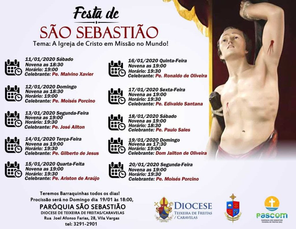 Teixeira: Confira a programação para a Festa de São Sebastião
