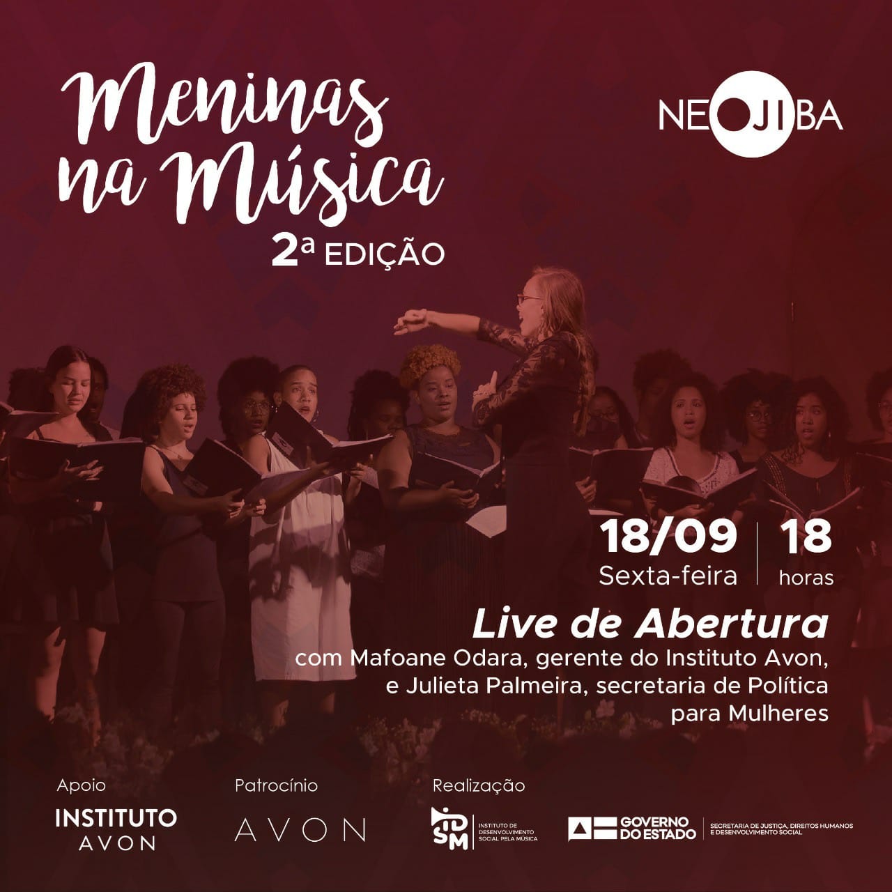NEOJIBA realiza live de lançamento do projeto Meninas na Música nesta sexta, 18