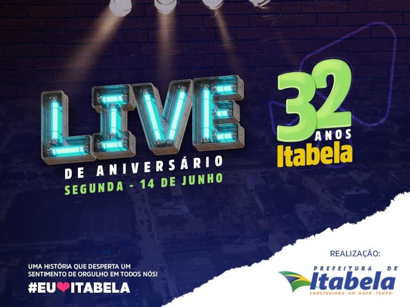 Itabela: Programação do Aniversário dos 32 anos inclui celebração e shows on-line
