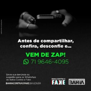 Governo da Bahia reforça combate à desinformação e fake news via WhatsApp