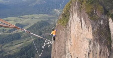 Escaladores quebram recorde nordestino de Highline em Itamaraju