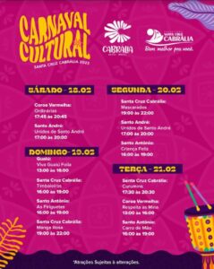 Carnaval Cultural de Santa Cruz Cabrália vai tomar conta das ruas; confira a programação