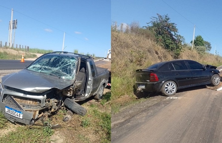 Duas pessoas ficam feridas após colisão frontal entre veículos na BA-290