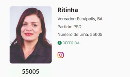 Candidata a vereadora envolvida em caso de suspeita de candidatura laranja em Eunápolis