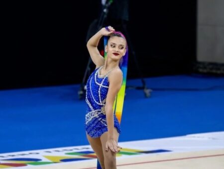 Ginasta baiana representa o Brasil no Sul-Americano de Ginástica Rítmica no Chile