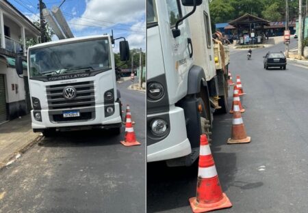 Moradores reclamam de transtorno causado por caminhão da Coelba em Itamaraju